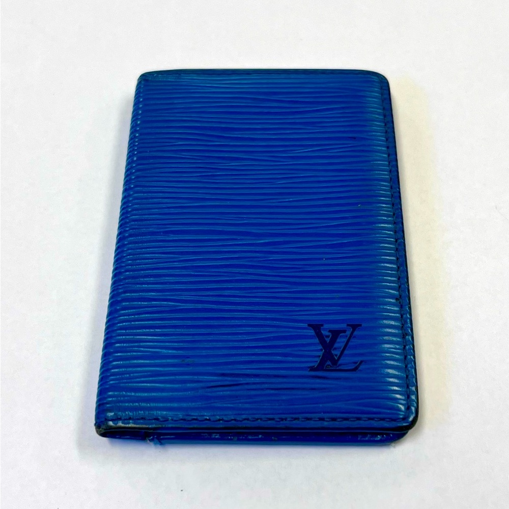 Louis Vuitton Blue Epi Card Holder